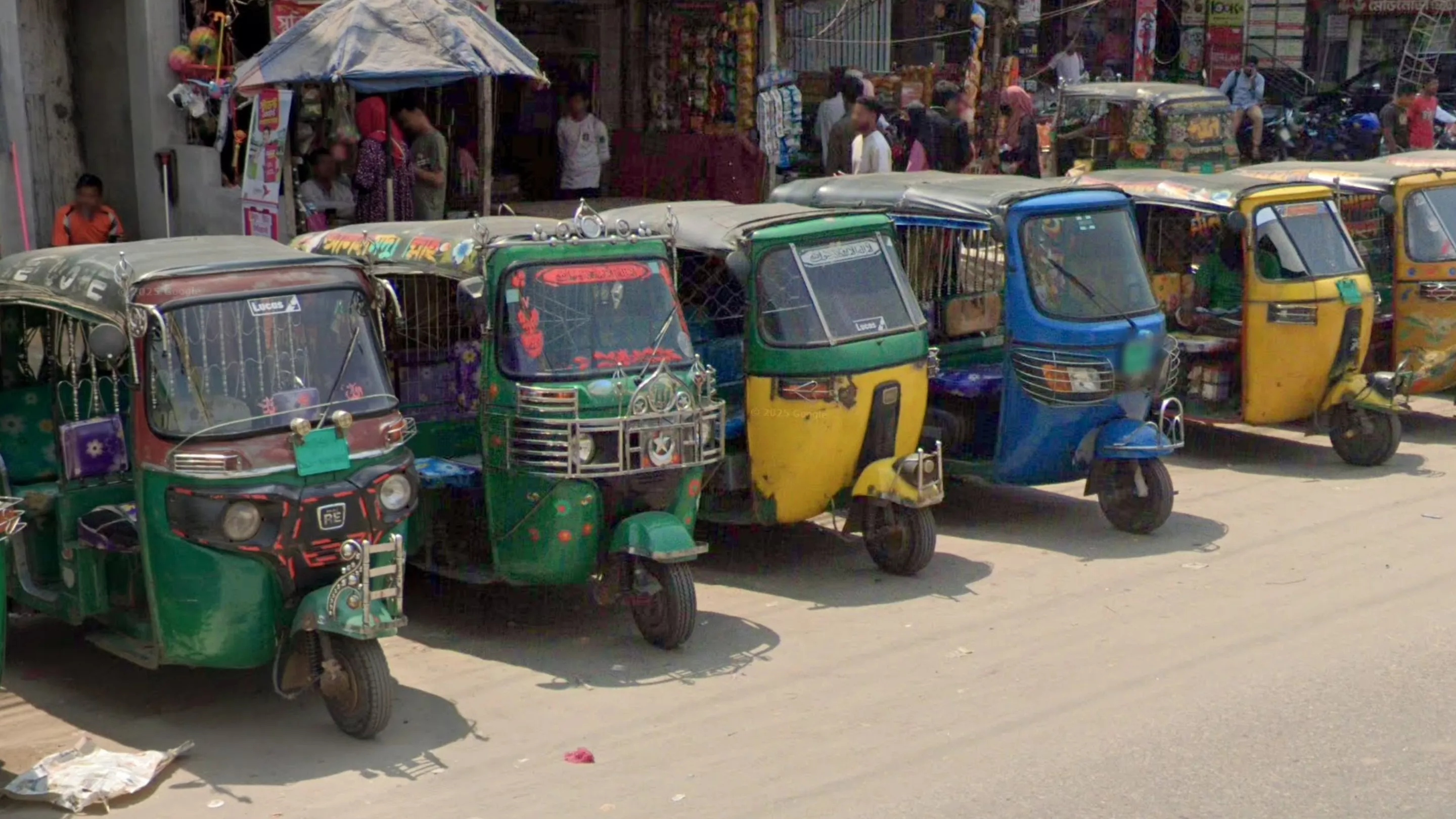 Colored Front Auto Rickshaws