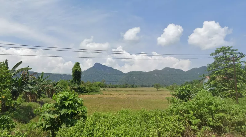 Red Soil Striking Mountains